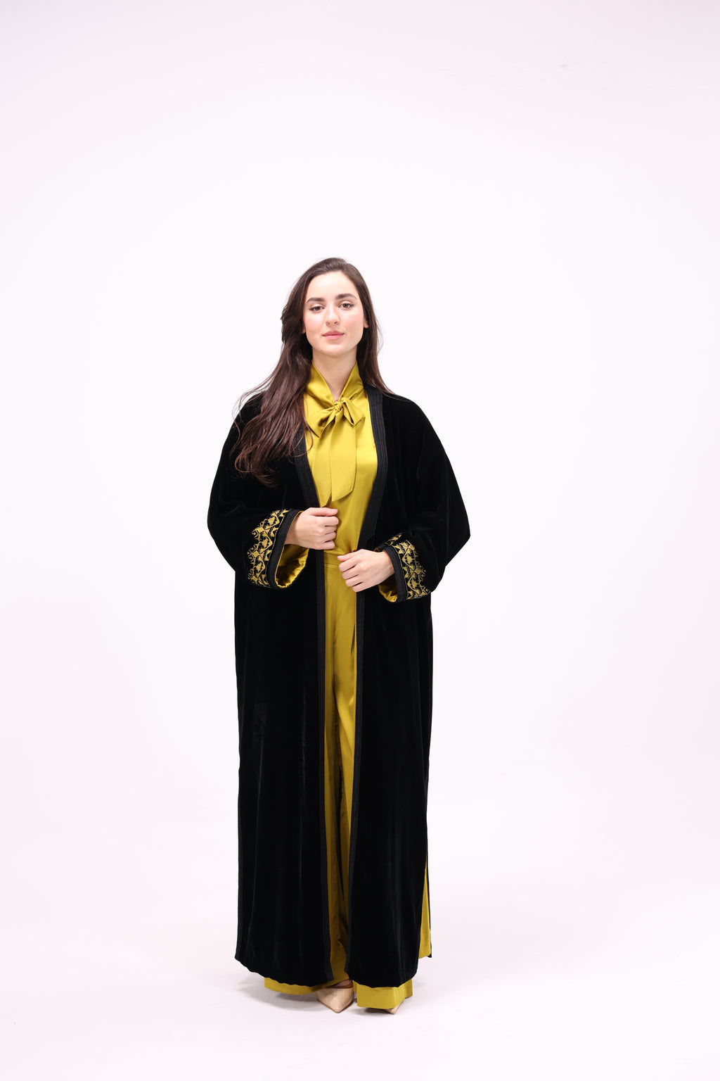 Ensemble 3 pièces en satin et velours ( Kimono & ensemble satin ) - Maraya 2026 - Maraya