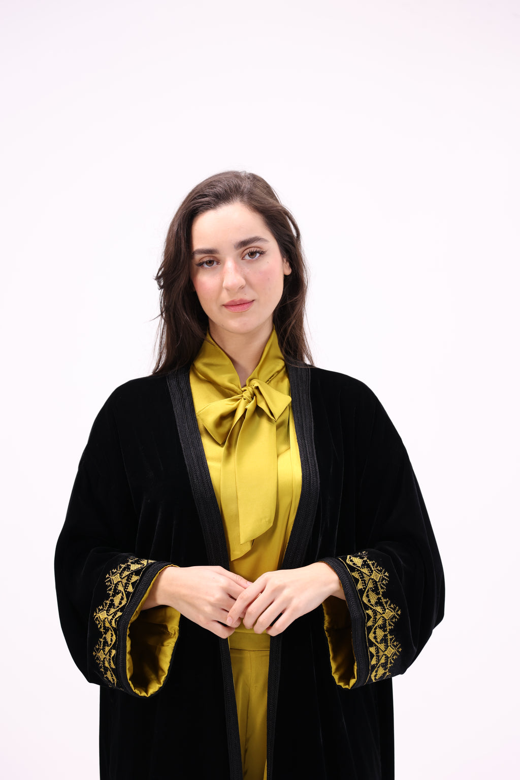 Ensemble 3 pièces en satin et velours ( Kimono & ensemble satin ) - Maraya 2026 - Maraya