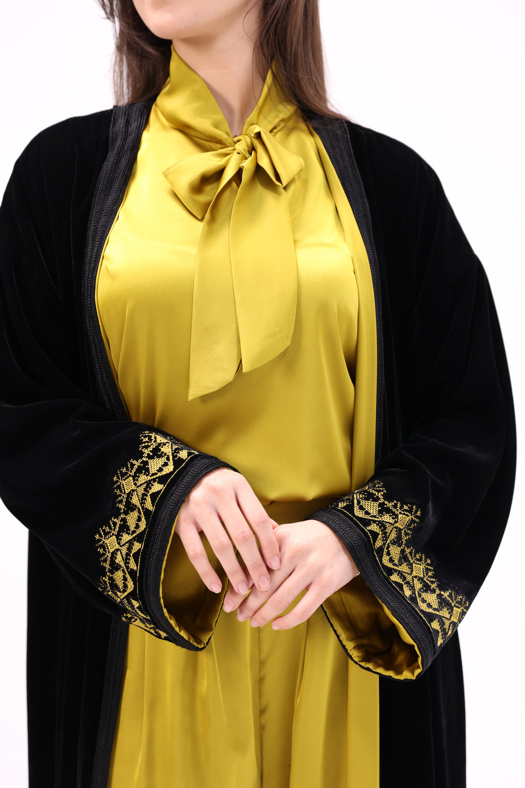 Ensemble 3 pièces en satin et velours ( Kimono & ensemble satin ) - Maraya 2026 - Maraya