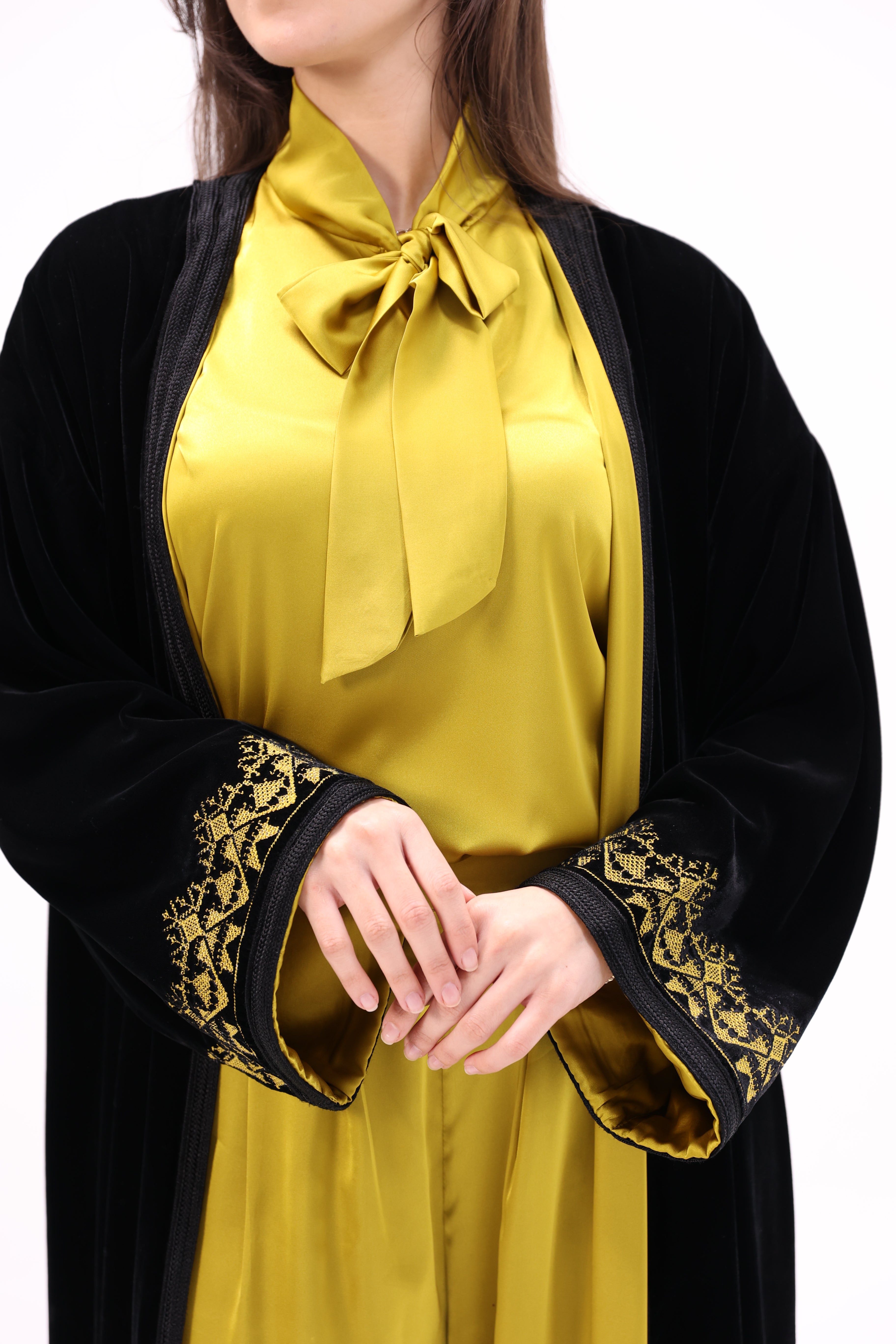 Ensemble 3 pièces en satin et velours ( Kimono & ensemble satin ) - Maraya 2026 - Maraya