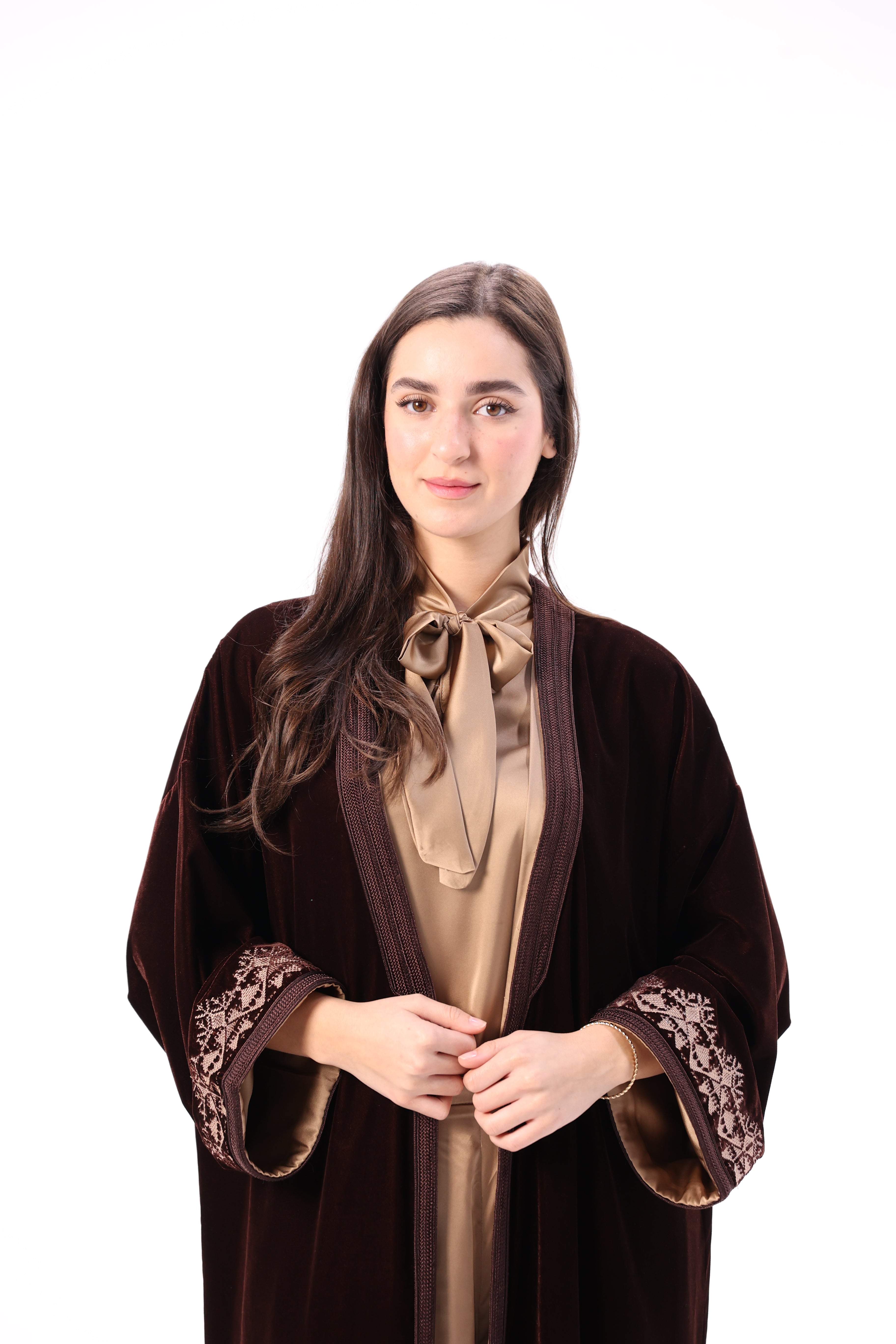 Ensemble 3 pièces en satin et velours ( Kimono & ensemble satin ) - Maraya 2026 - Maraya