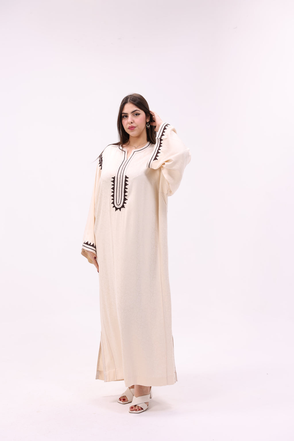 Gandoura Impériale Kamkha – Façon Maalem Artisanale de Luxe - Maraya 2026 - Maraya