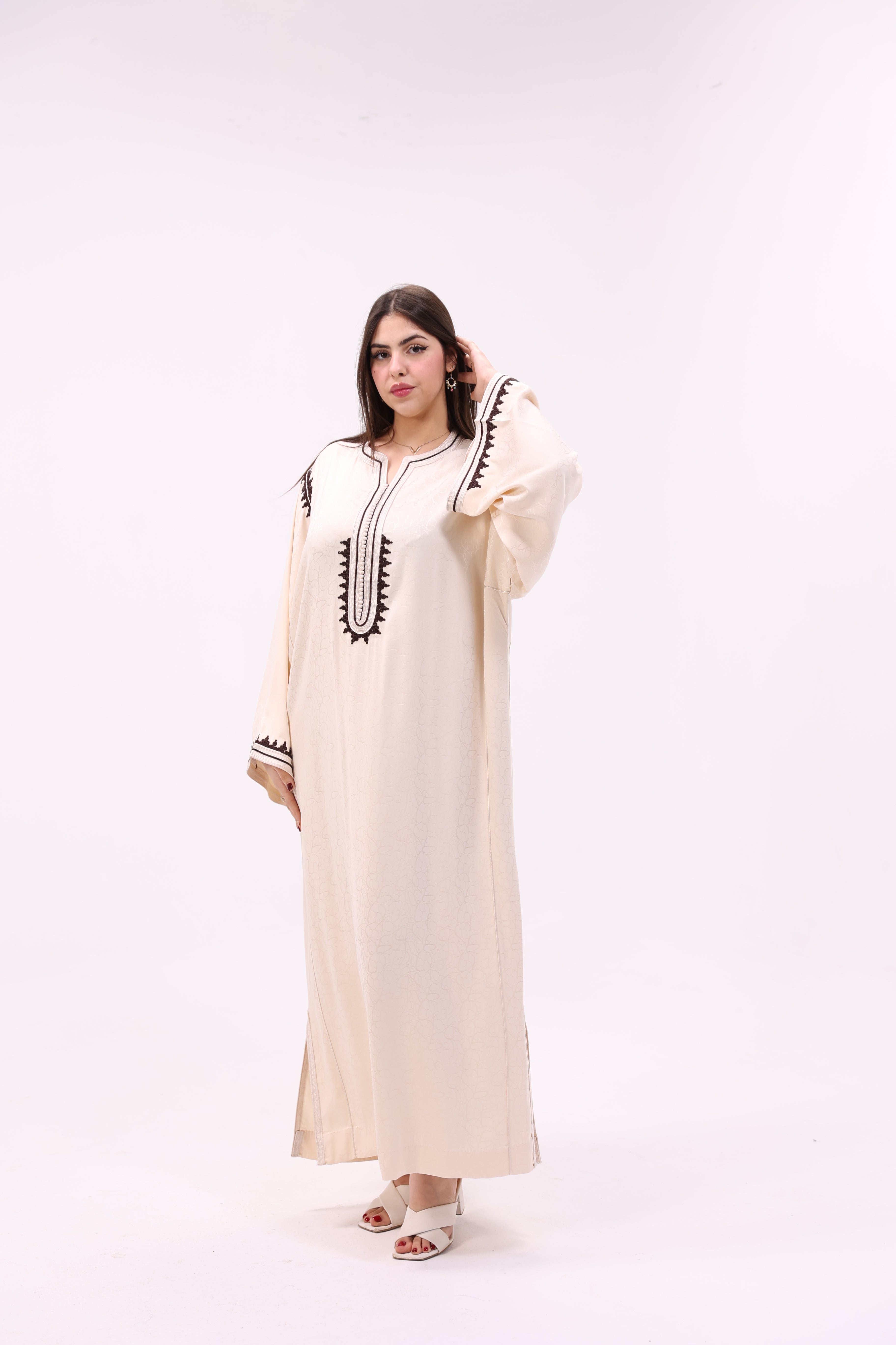 Gandoura Impériale Kamkha – Façon Maalem Artisanale de Luxe - Maraya 2026 - Maraya