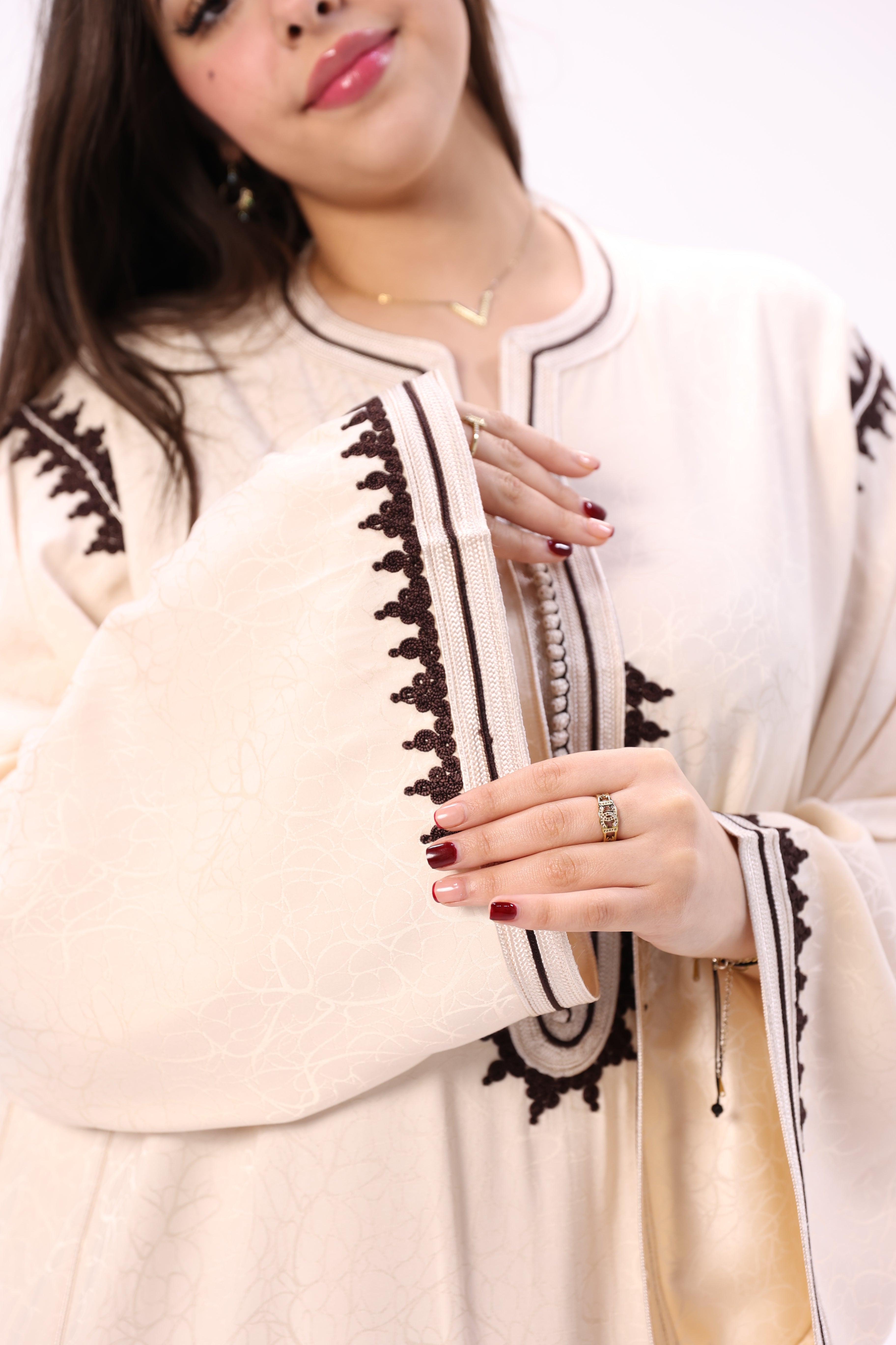 Gandoura Impériale Kamkha – Façon Maalem Artisanale de Luxe - Maraya 2026 - Maraya