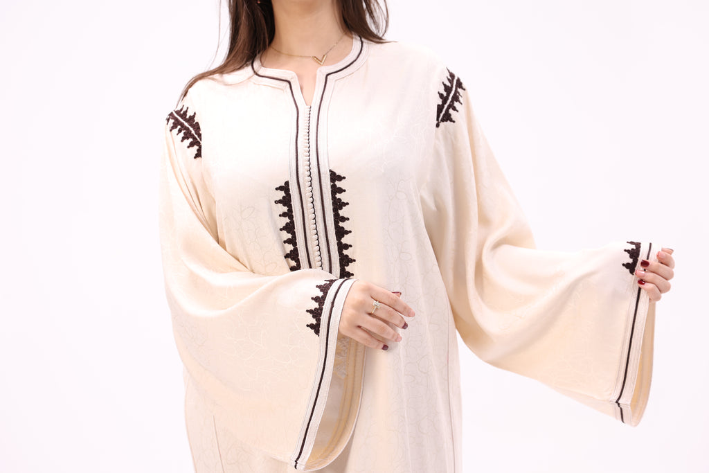 Gandoura Impériale Kamkha – Façon Maalem Artisanale de Luxe - Maraya 2026 - Maraya