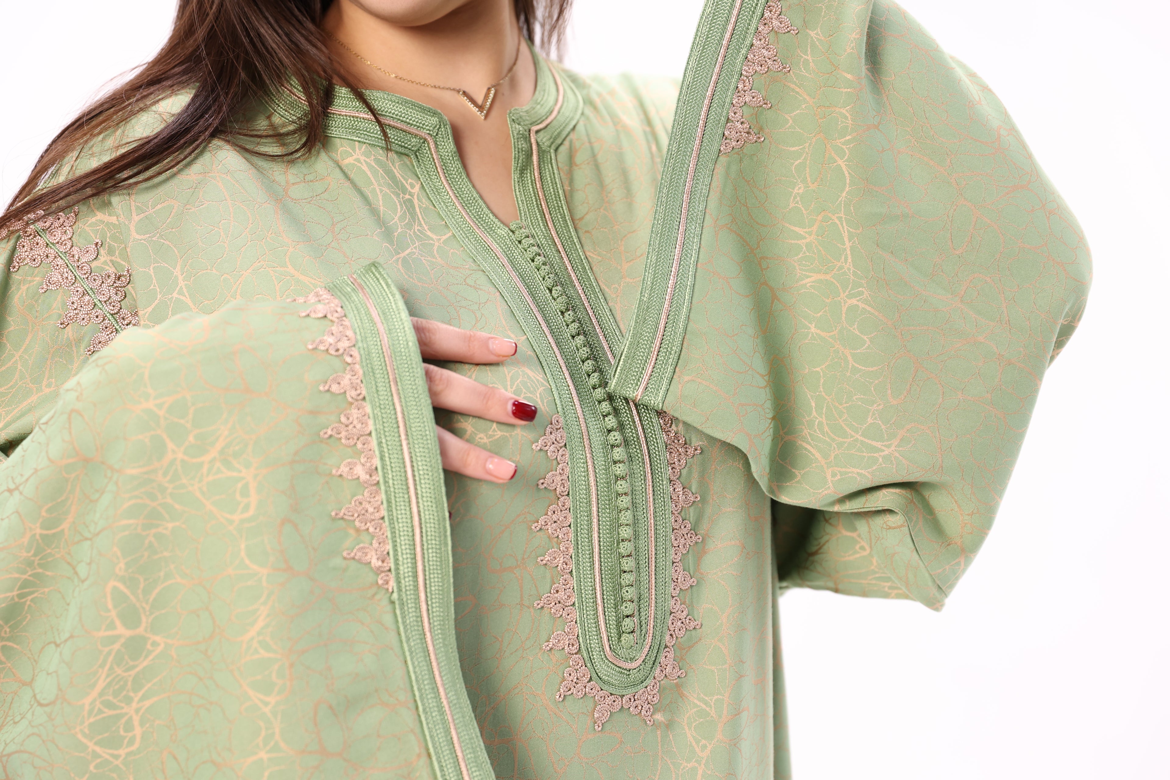 Gandoura Impériale Kamkha – Façon Maalem Artisanale de Luxe - Maraya 2026 - Maraya