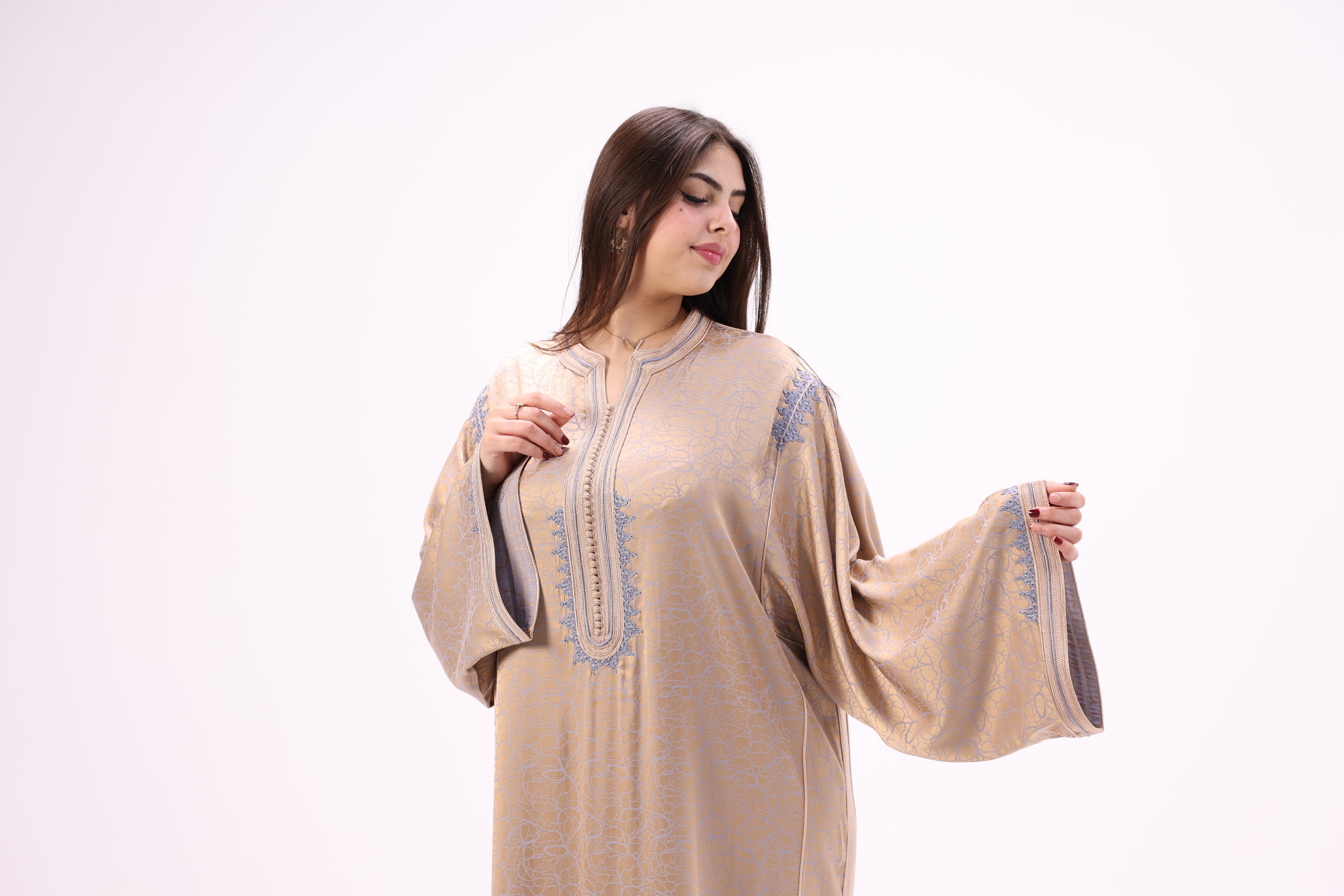 Gandoura Impériale Kamkha – Façon Maalem Artisanale de Luxe - Maraya 2026 - Maraya