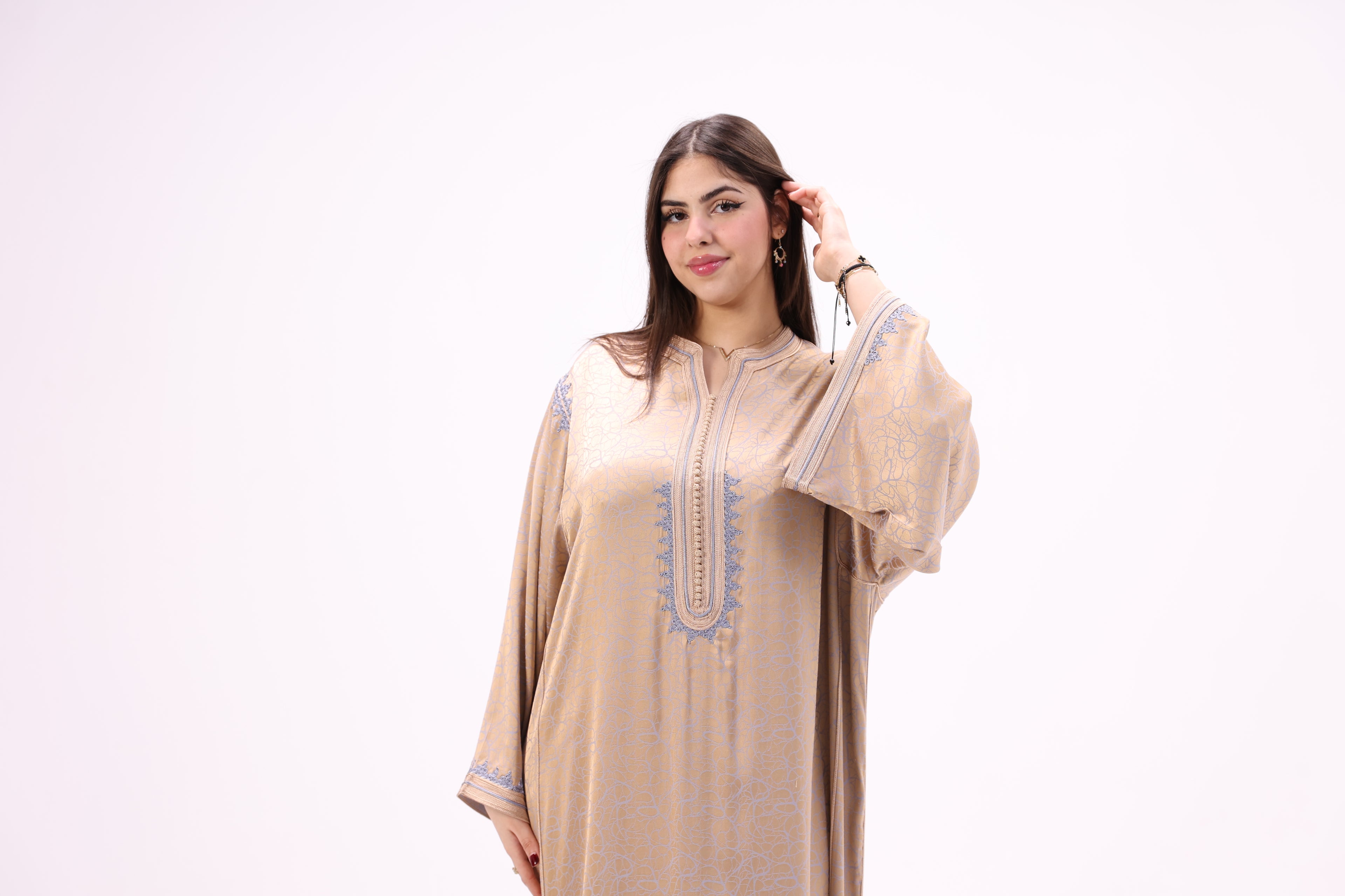 Gandoura Impériale Kamkha – Façon Maalem Artisanale de Luxe - Maraya 2026 - Maraya