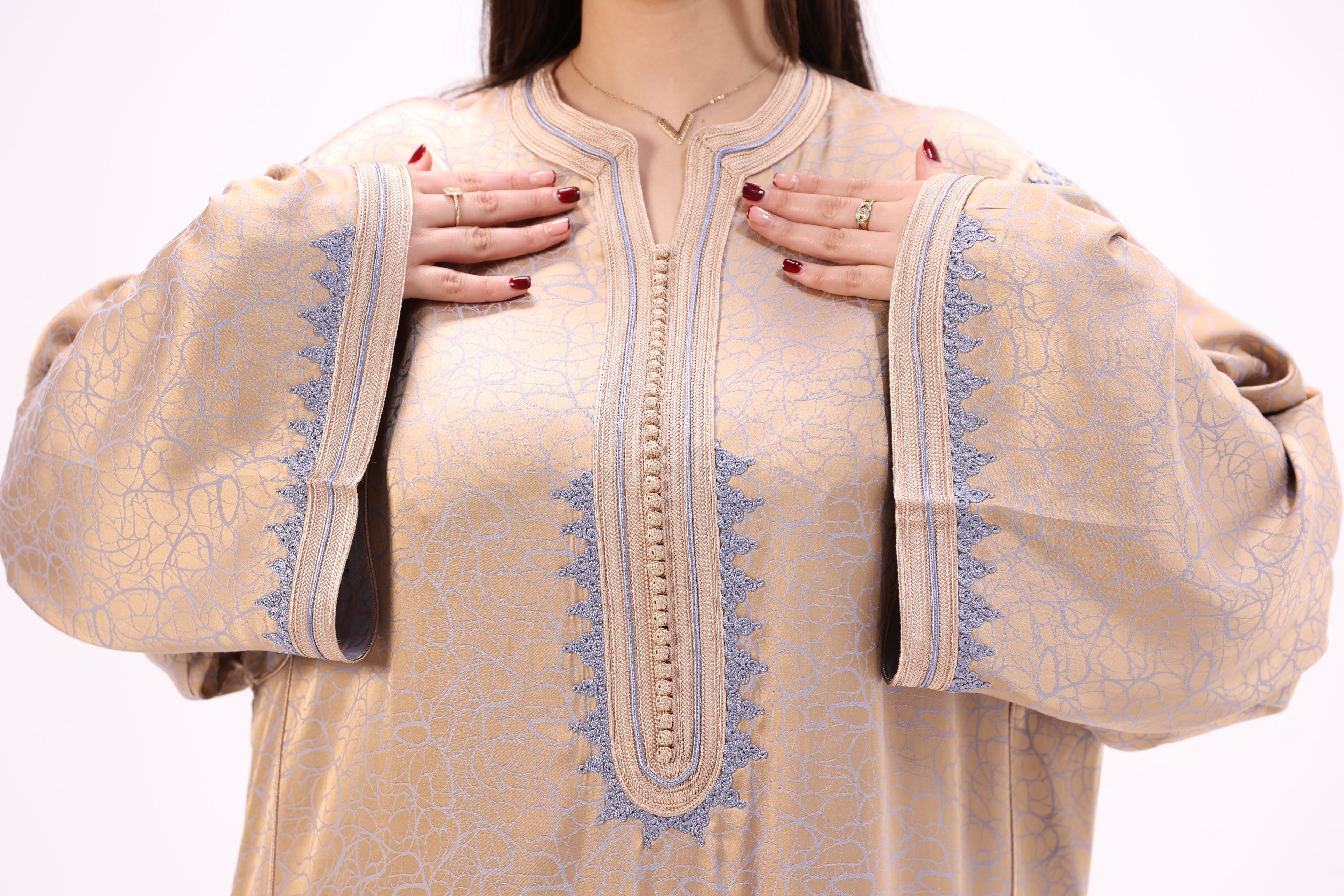 Gandoura Impériale Kamkha – Façon Maalem Artisanale de Luxe - Maraya 2026 - Maraya