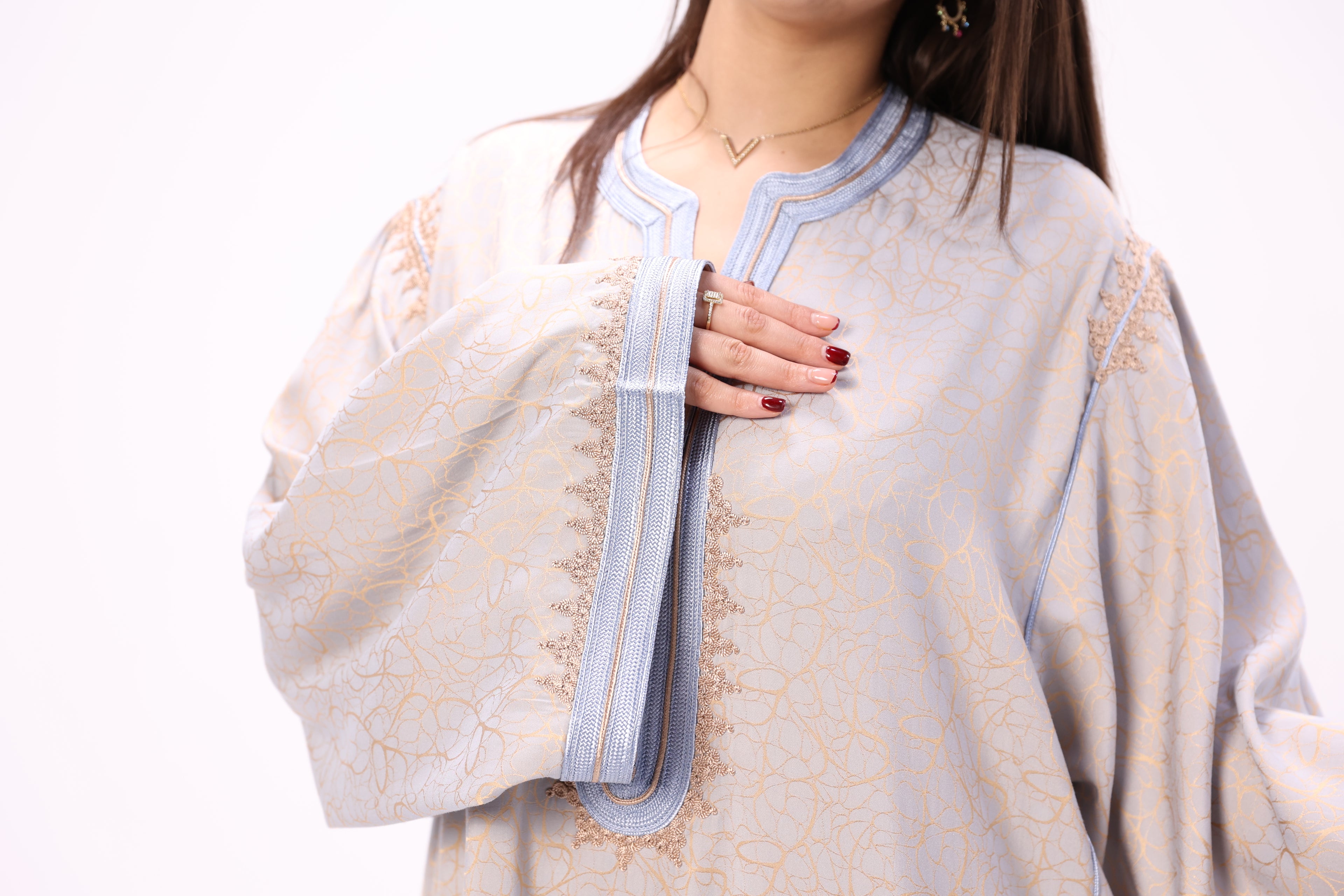 Gandoura Impériale Kamkha – Façon Maalem Artisanale de Luxe - Maraya 2026 - Maraya