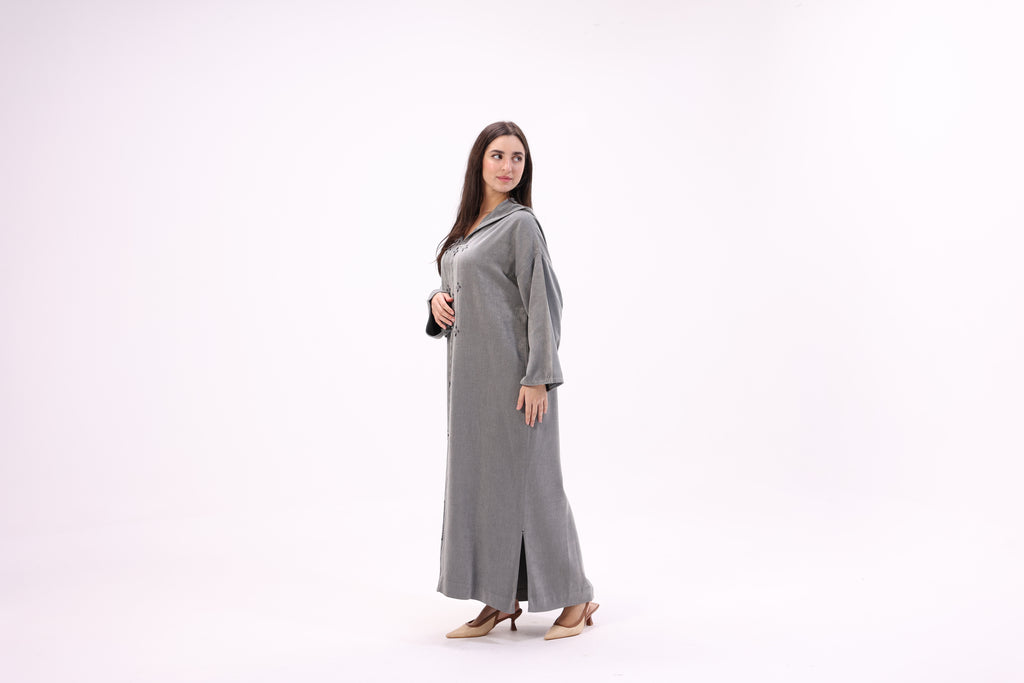 Jellaba Marocaine en Tissu Mlifa – Broderie Berchmane 100% Fait Main - Maraya 2026 - Maraya